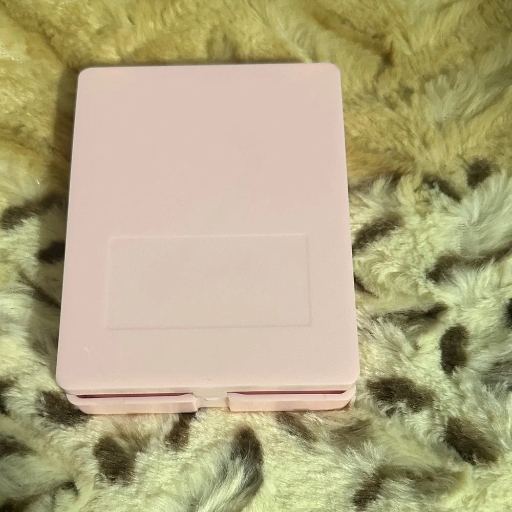 Pink makeup brush